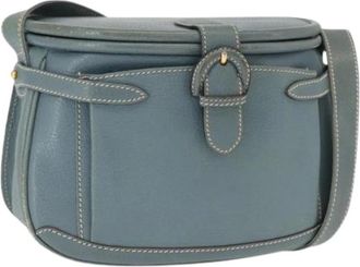 Gucci Pre-owned Vintage Leren Crossbodytas - Dames - Vintage Schoudertas - Blauw - ONE Size - Leer - Vintage