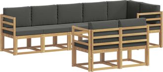 vidaXL Conjunto De Sof&aacute;s De Exterior 8 Uds. Blanco Y Antracita Vidaxl
