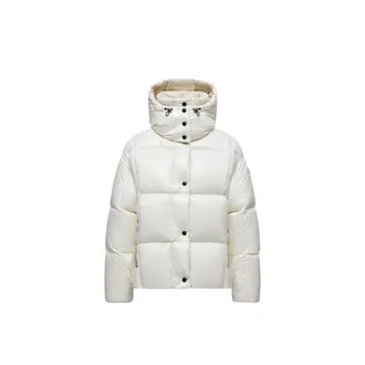 Moncler Moncler Parana Hooded Short Down Jacket, Women, White, Size: 00