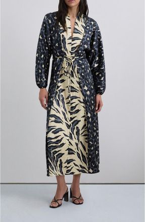 Scalpers Duoprintjac Dress in Animalprint at Nordstrom, Size X-Small Eu