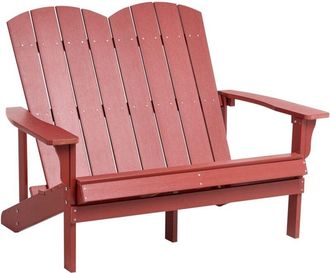 Beliani Garden Bench ADIRONDACK 125 cm Red