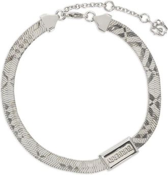 Burberry Bracciale con ciondolo B inciso - Argento