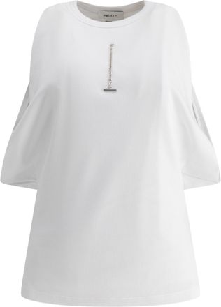 Alexander McQueen Alexander Mcqueen Womens Ribbed Top - White Cotton - Size EU 40 (Womens)