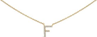 House of Brilliance 10K Gold Diamond Accent A-Z Block Initial Pendant Necklace