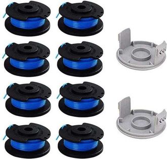 OEM Paquete De 10 Carretes De Repuesto Para Desbrozadoras De 2,5 Cm (1 Pulgada), Compatibles Con La Desbrozadora Inal&aacute;mbrica Ryobi One+ Ac14rl3a, 8 Carret