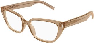 Saint Laurent Cat-eye Optisch Montuur - unisex - Brillen - Beige - 55 MM - Accessoires