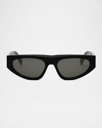 Celine Men & apos;s Monochroms Acetate Rectangle Sunglasses
