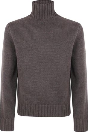STUDIO NICHOLSON Neat Fit Crew Neck Sweater - Heren - Coltruien - Bruin - S - Truien & Vesten