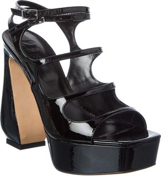 Sergio Rossi 90 Patent Platform Sandal