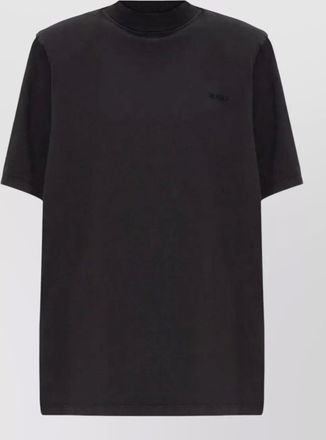 The Attico oversized turtleneck ribbed neckline short sleeves top