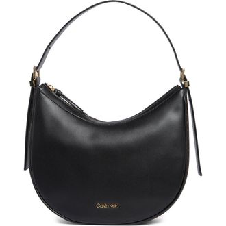 Calvin Klein Liliana Faux Leather Hobo Bag in Brown/Khaki/Black at Nordstrom Rack