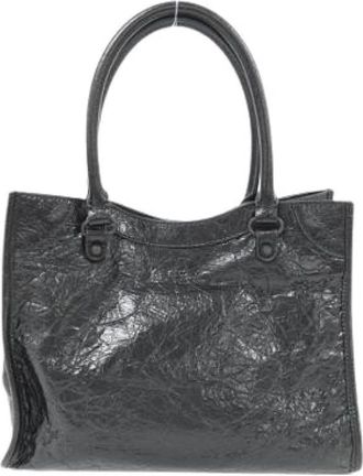 Balenciaga Pre-owned Le Cagole City Mini Lambskin Shoulder Bag - Dames - Vintage Handtas - Zwart - ONE Size - Leer - Vintage