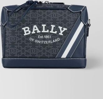 Bally adjustable strap crossbody bag with front zip pocket