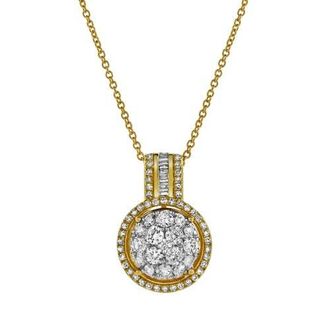 LuvMyJewelry Luna Round Diamond Pendant in 10K Yellow Gold at Nordstrom