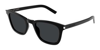 Saint Laurent SL 716 SLIM 001 Womens Sunglasses Black Size 50