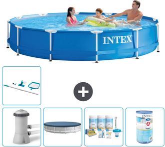 Intex Piscina Con Estructura Redonda - 366x76 Cm - 8-piezas S31715
