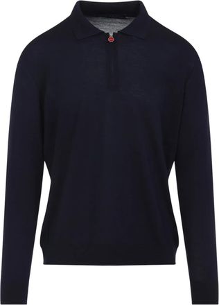 Kiton Polo con mezza zip - NAVY BLUE