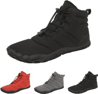 Generic Couples Winter Lace Up Boots Warm And Comfortable Boots For Men And Women Unisex Snow Boots Cold Weather Footwear(Red, 10.5)