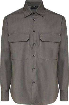 Giuliano Galiano Life Shirt met Italiaanse Kraag - Heren - Casual Overhemden - Grijs - M - Overhemden