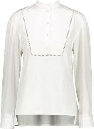 Yves Salomon Blusa in popeline - Bianco