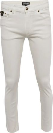 Versace Jeans Couture Jeans con logo ricamato - Bianco