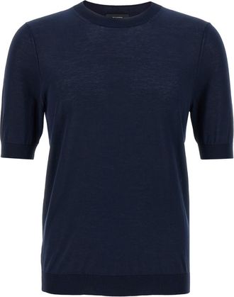 Ballantyne Blue R Neck Sweater