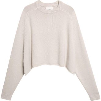 Lisa Yang Karine Oversize Raglan Sleeve Cashmere Sweater in Oyster at Nordstrom, Size 1