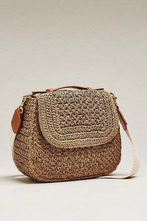 Clare Vivier Louis Straw Shoulder Bag