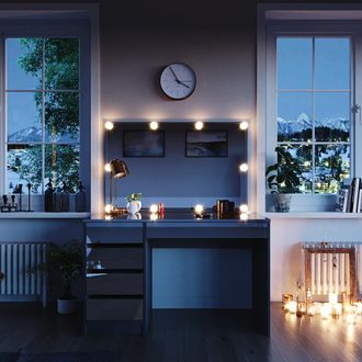 Vicco Tocador Sherry, Antracita, 120 Cm Con Iluminaci&oacute;n Led