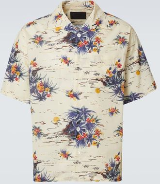 Prada Floral cotton bowling shirt
