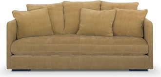 Maisons du monde Sof&aacute; de 3 plazas de tela ocre