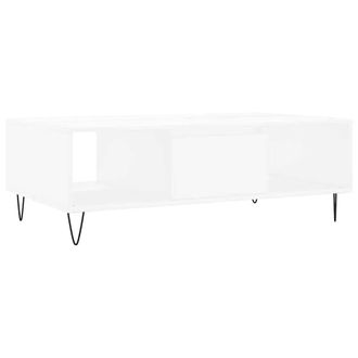 Berkfield Home Coffee Table White 104x60x35 cm Engineered Wood | Size: 104 x 60 x 35 cm