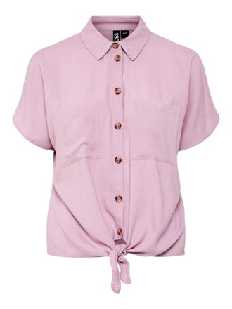 Pieces Pcpia SS Tie Shirt Noos, Dawn Pink, XL