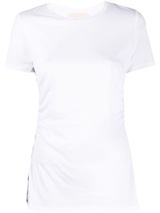 Michael Michael Kors ruched T-shirt - women - Cotton/Modal - M - White