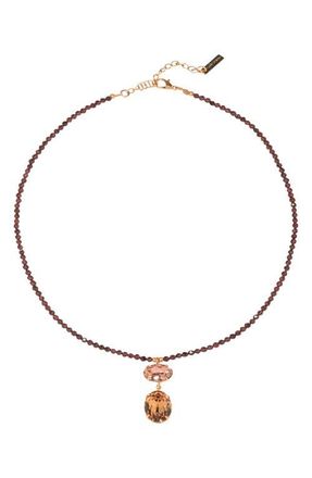 Jennifer Behr Freya Pendant Necklace in Garnet at Nordstrom