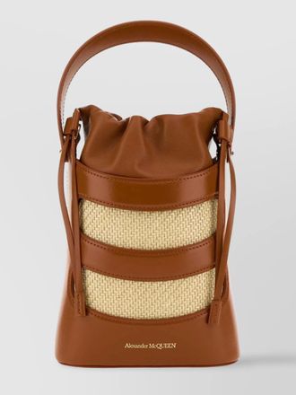 Alexander McQueen leather mini bucket bag