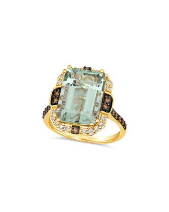 Le Vian Mint Julep Quartz 14K 7.14 ct. tw. Diamond & Green Quartz Cocktail Ring