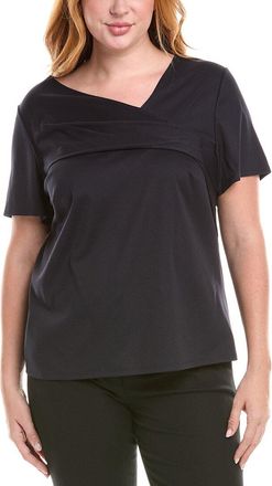 Lafayette 148 New York Plus Short Sleeve Twisted Top