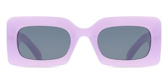 LMNT Sunglasses Square Full Rim Plastic Womens Prescription Sunglasses Purple Size 50 - LMNT