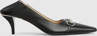 Gucci Womens Vittoria Pump, Black, Leather