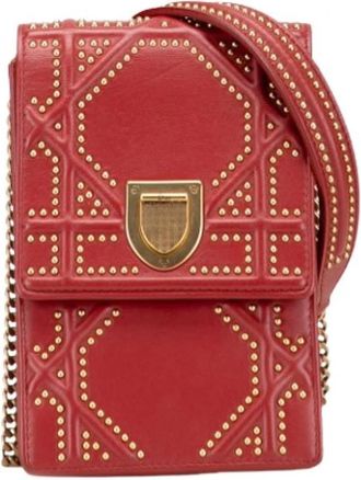 Dior Pre-owned Cross Body Bags, female, Red, Size: ONE SIZE Pre-owned Diorama Cross Body Bag