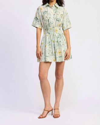 En Saison Elise Mini Dress In Mint/yellow