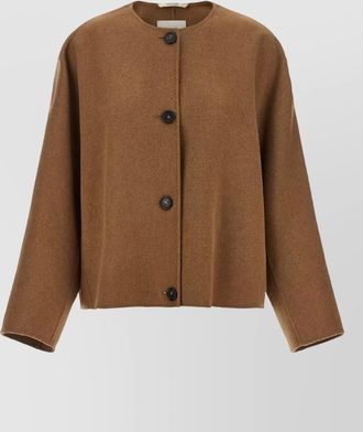 Max Mara wool cropped single breasted coat