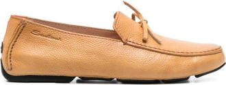 Santoni Barbados Loafer in Havana Style - Heren - Loafers - Bruin - 41 1/2 EU - Schoenen