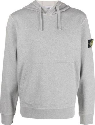 Stone Island Garment Dyed Popover Hoodie Grey Marl 101564151-A0M64