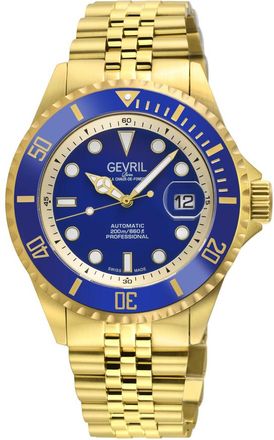 Gevril Group Wall street Automatic Blue Dial Mens Watch 41854B