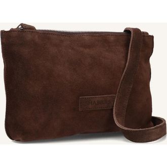 Shabbies Amsterdam Tassen, Dames, Bruin, ONE Size, Su&egrave;de, Festival Oiled Suede Shoulder Bag