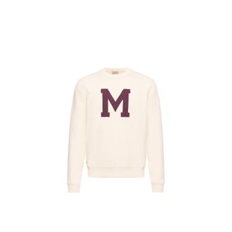 Moncler Moncler Monogram Cotton Blend Sweater, Men, White, Size: Xxl