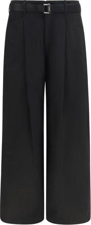 sacai Black Cotton Chino Mens Pants