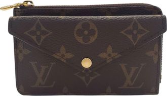 Louis Vuitton Black Brown Monogram Monogram Coin Purse/Coin Case (Pre-Owned)